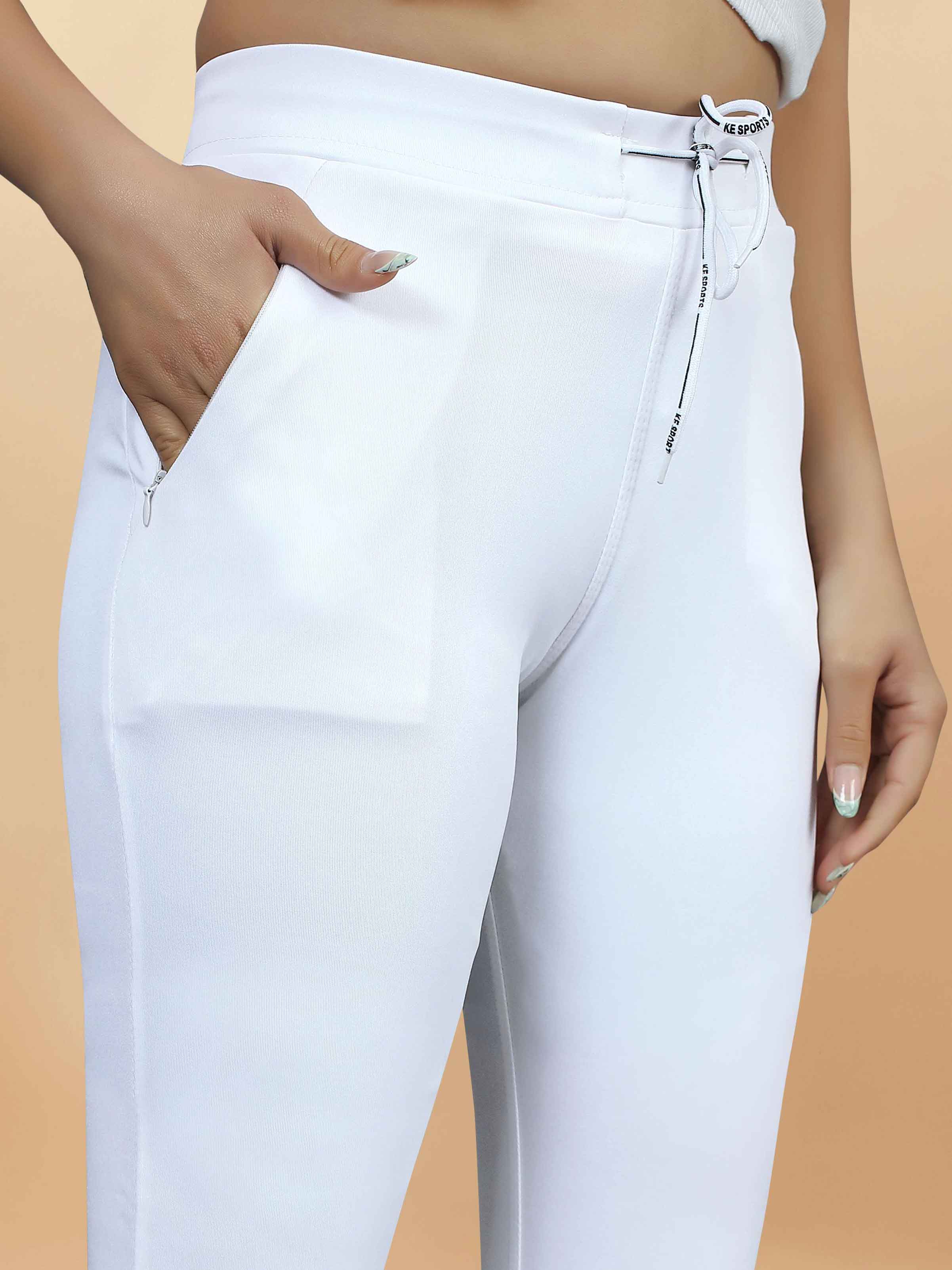 Experience Fashion Forward Style with Our Stylish Casual Wear Women's Lycra white Jeggings with Front Pocket Elevate your everyday look with these versatile and comfortable white jeggings. Perfect for any occasion, these jeggings combine fashion and functionality effortlessly. Shop now at Rheycart.com.