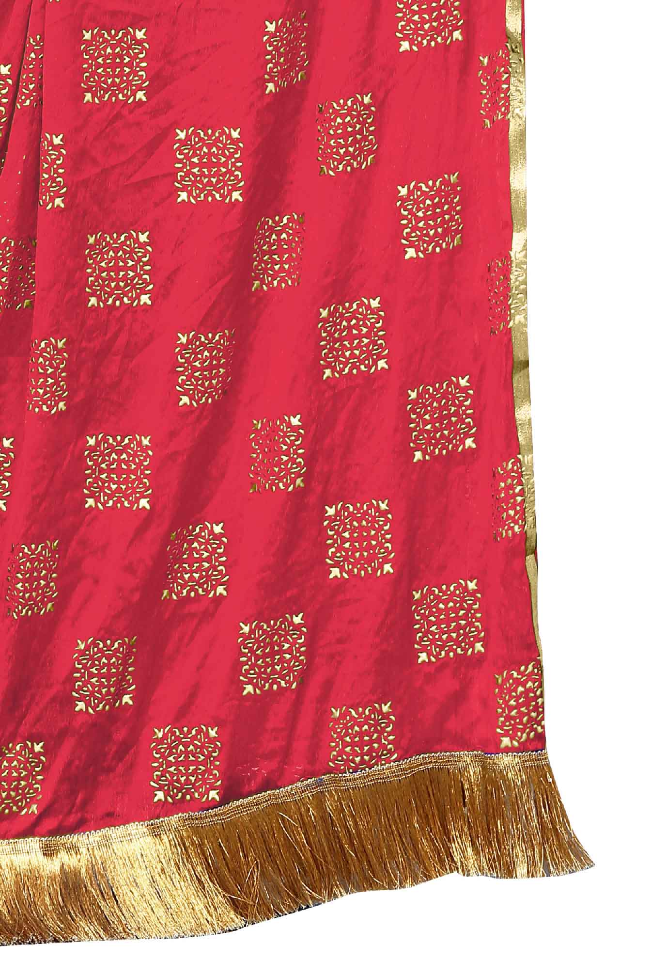 Women's Fancy Printed Dupatta (Red)