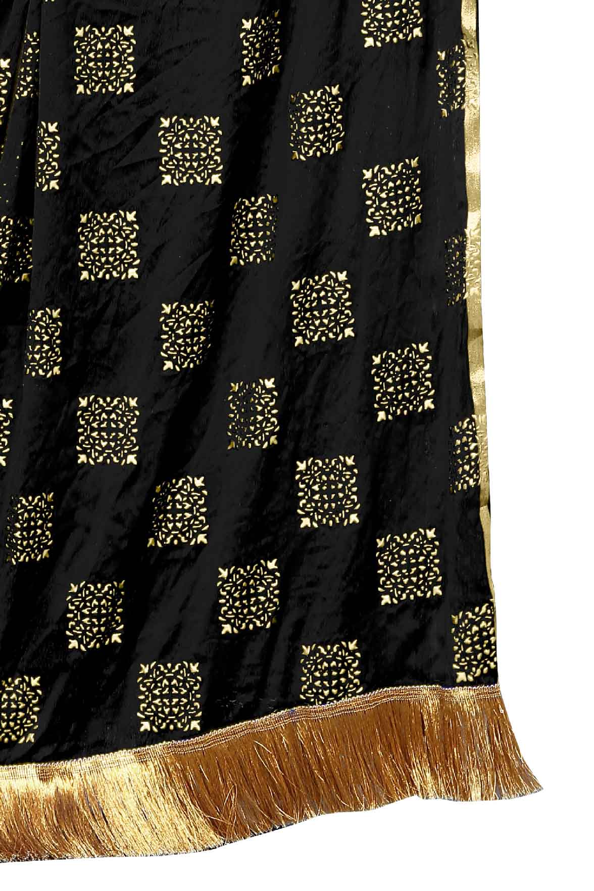 Women's Fancy Chiffon Printed Dupatta (Black)